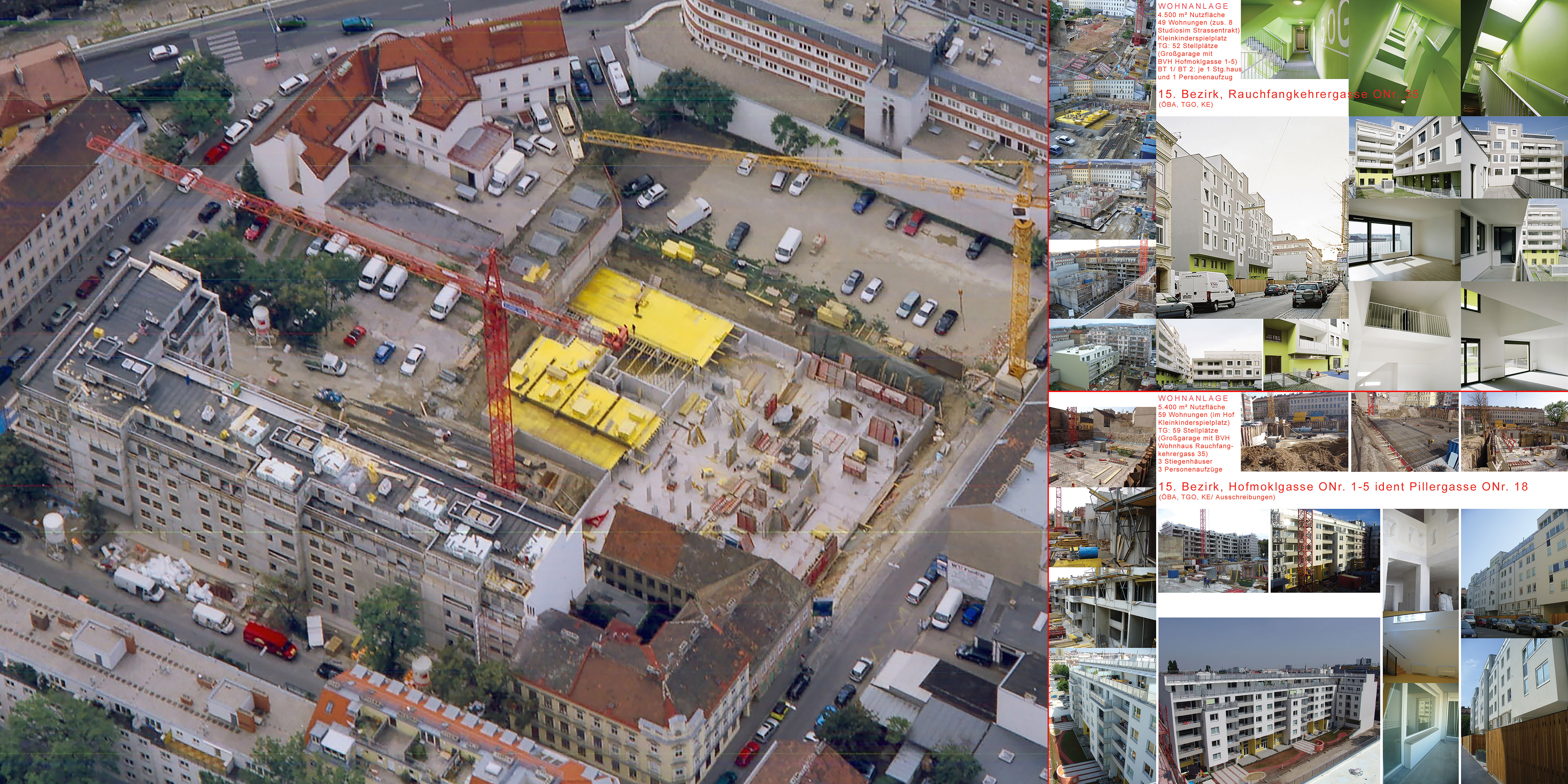 Wohnhausanlagen Rauchfangkehrergasse und Hofmokolgasse, 15. Bezirk Wien